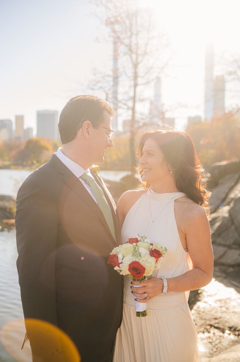 Golden hour at Ladies Pavilion - Central Park Wedding - New York City