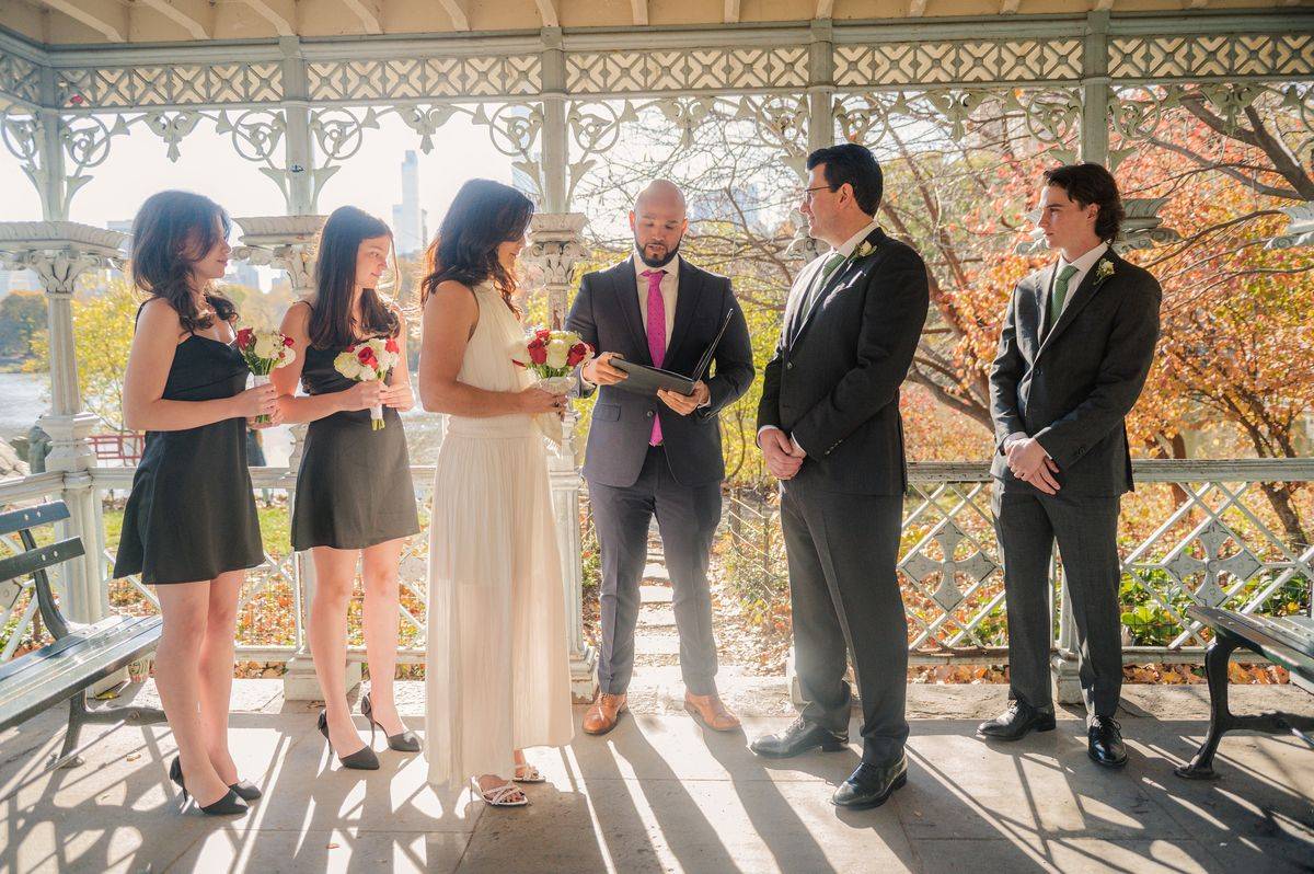 Wedding party at Ladies Pavilion - Central Park Wedding - New York City