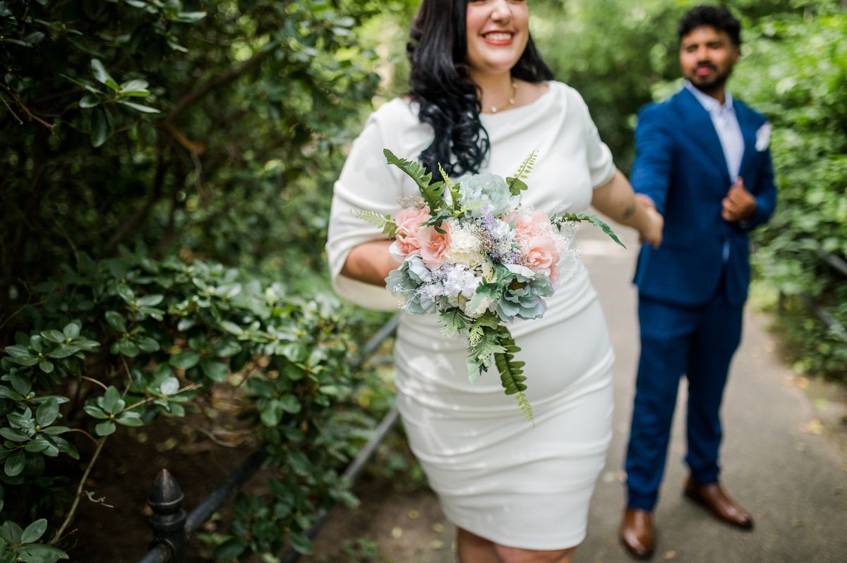 The bride at Shakespeare Garden - Central Park Wedding - New York City