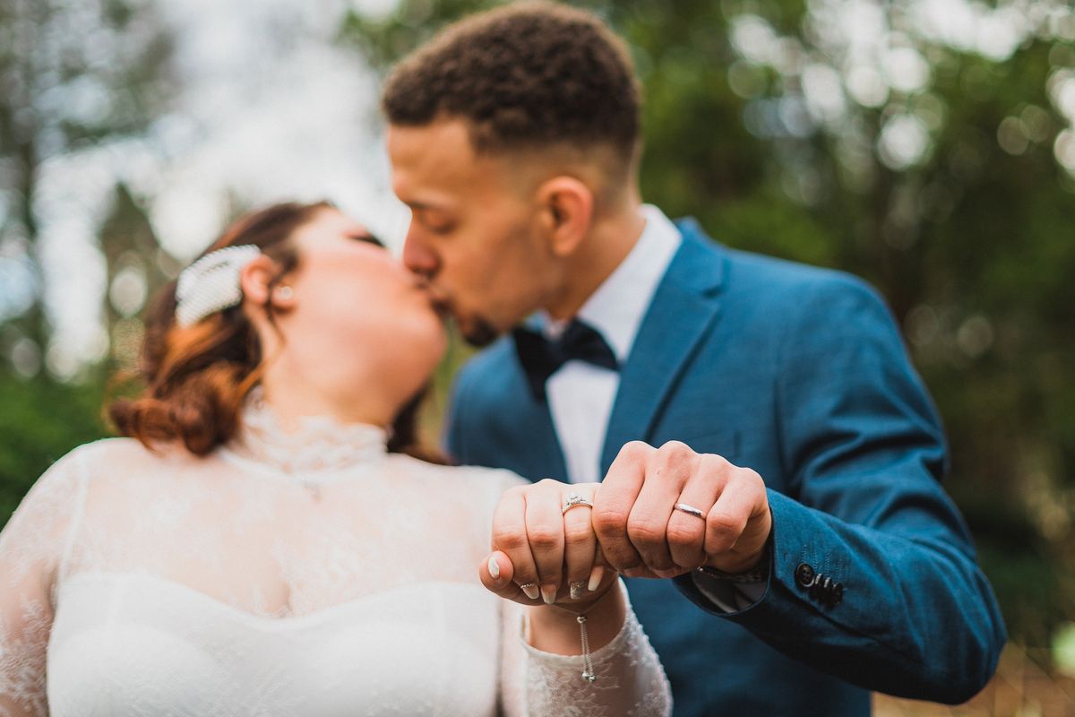 Tender moment at Shakespeare Garden - Central Park Wedding - New York City